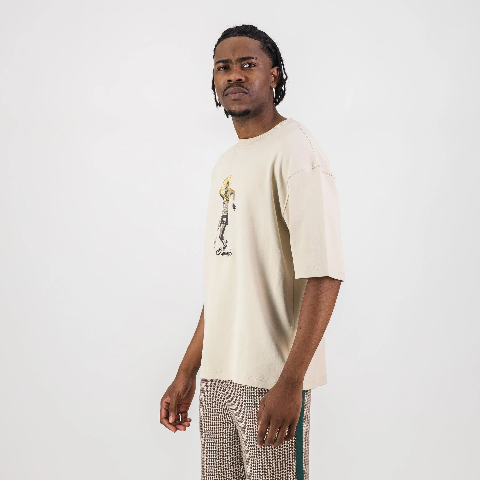 Doctor Khumalo Boxy Crew Tee-Ivory - Image 4