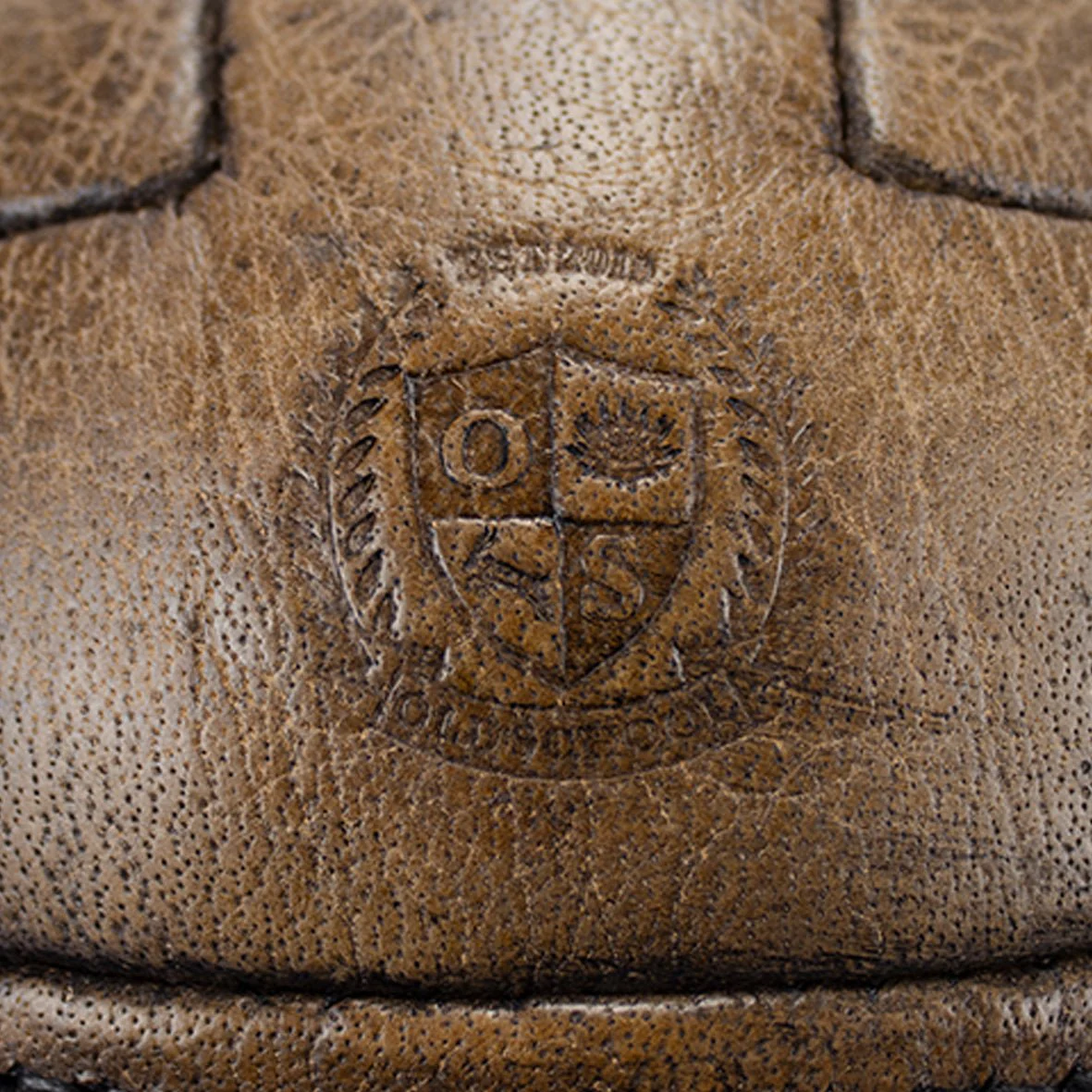 Old School Soccer Ball-Dark Brown - Image 3