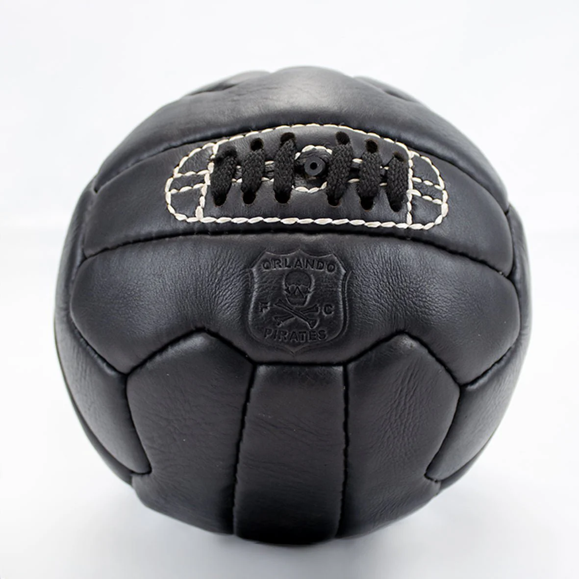 Orlando Pirates Leather Soccer Ball-Black - Image 3