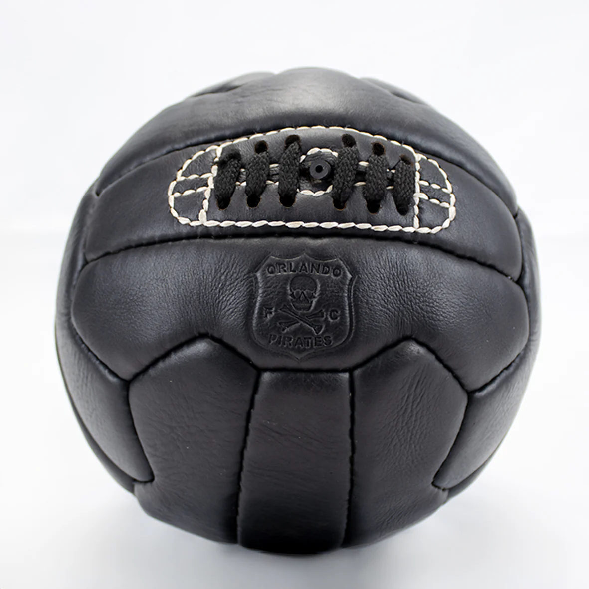 Orlando Pirates Leather Soccer Ball-Black - Image 4
