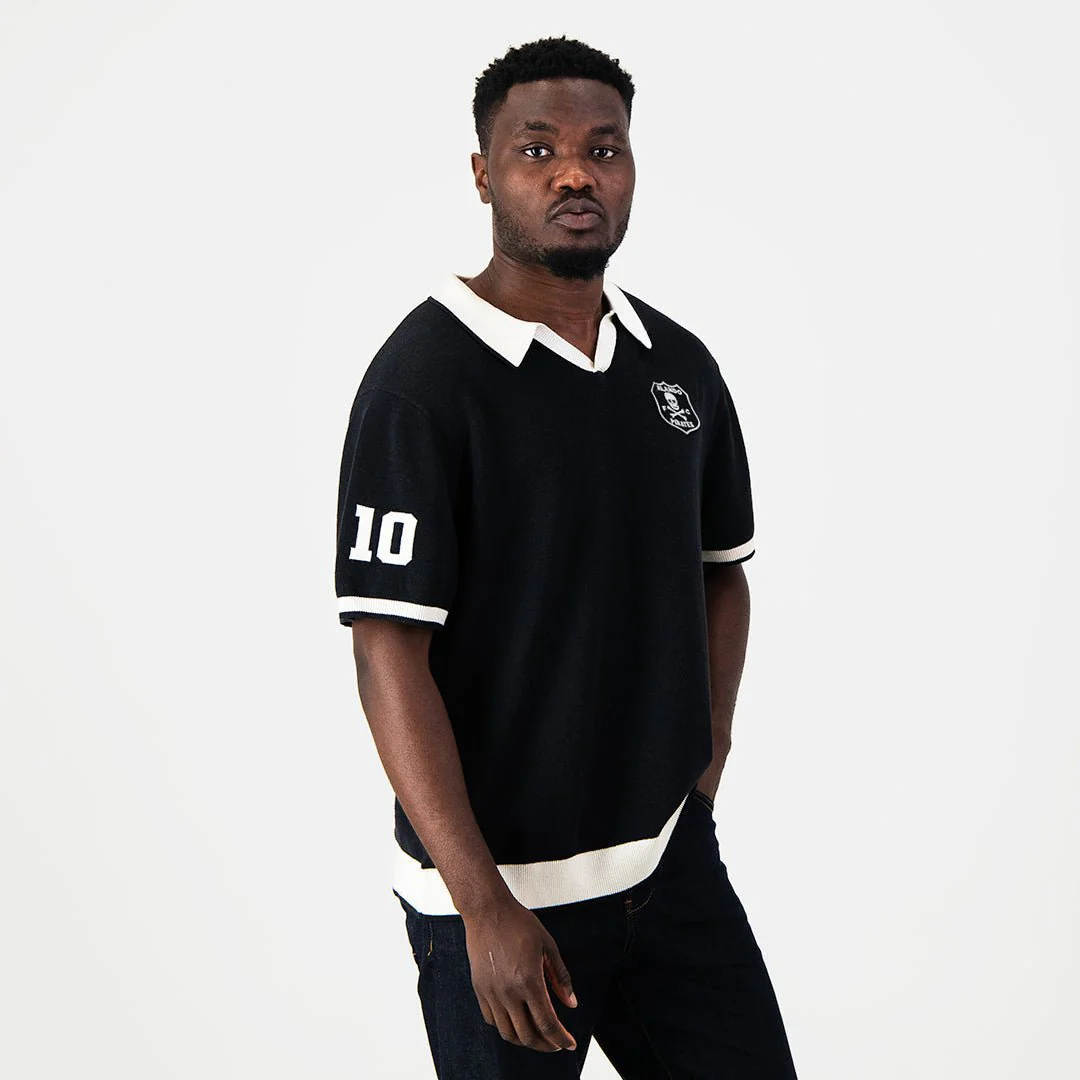 Orlando Pirates Knitted SS Jersey-Black - Image 3