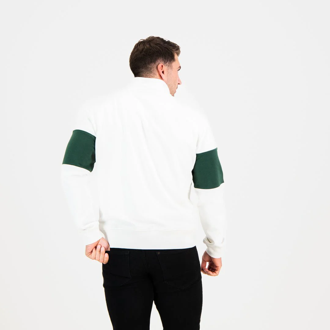 Old School Hoop Quarter Zip Sweat-OS Green - Image 3