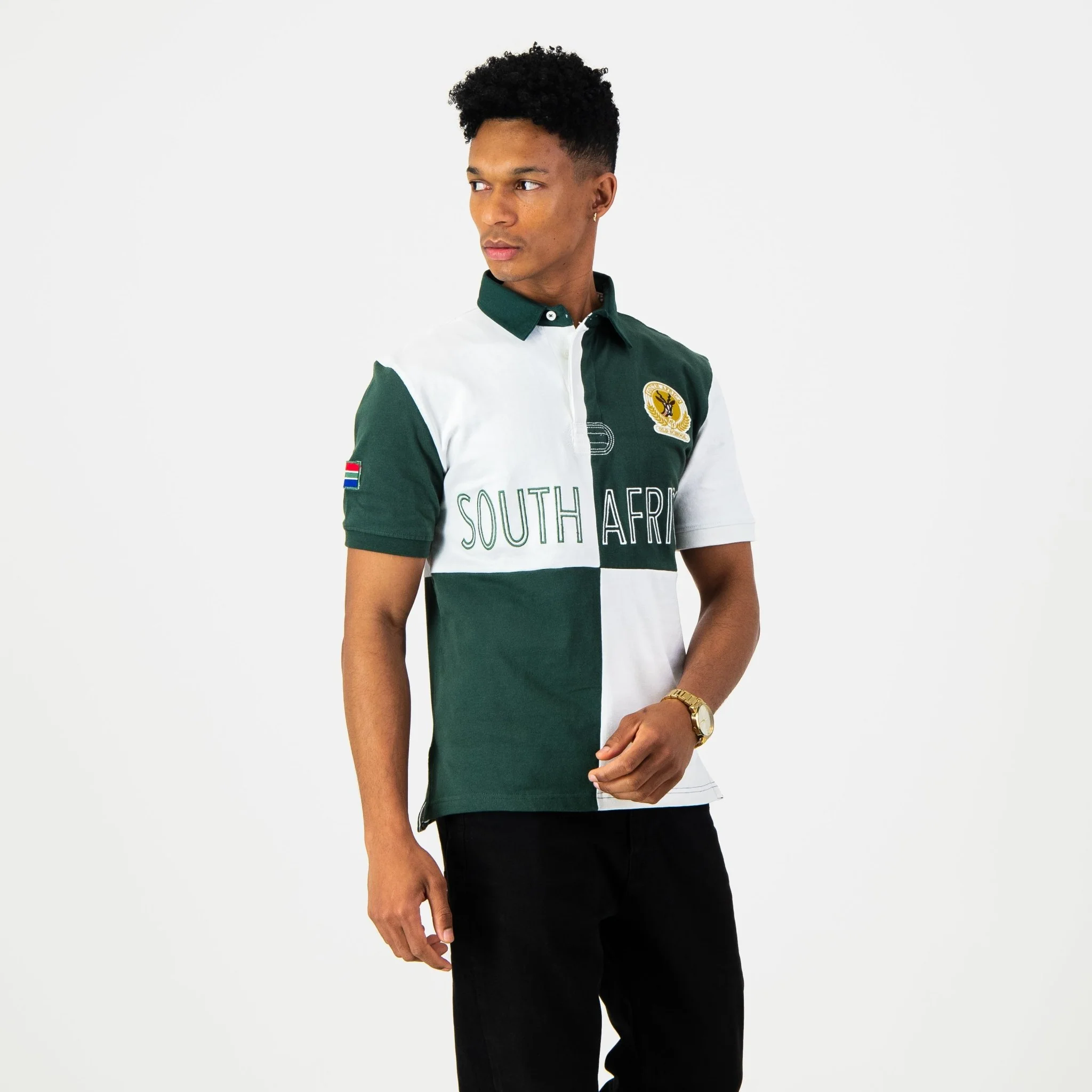 SA Supporters Quartered SS Rugby Jersey-White - Image 3