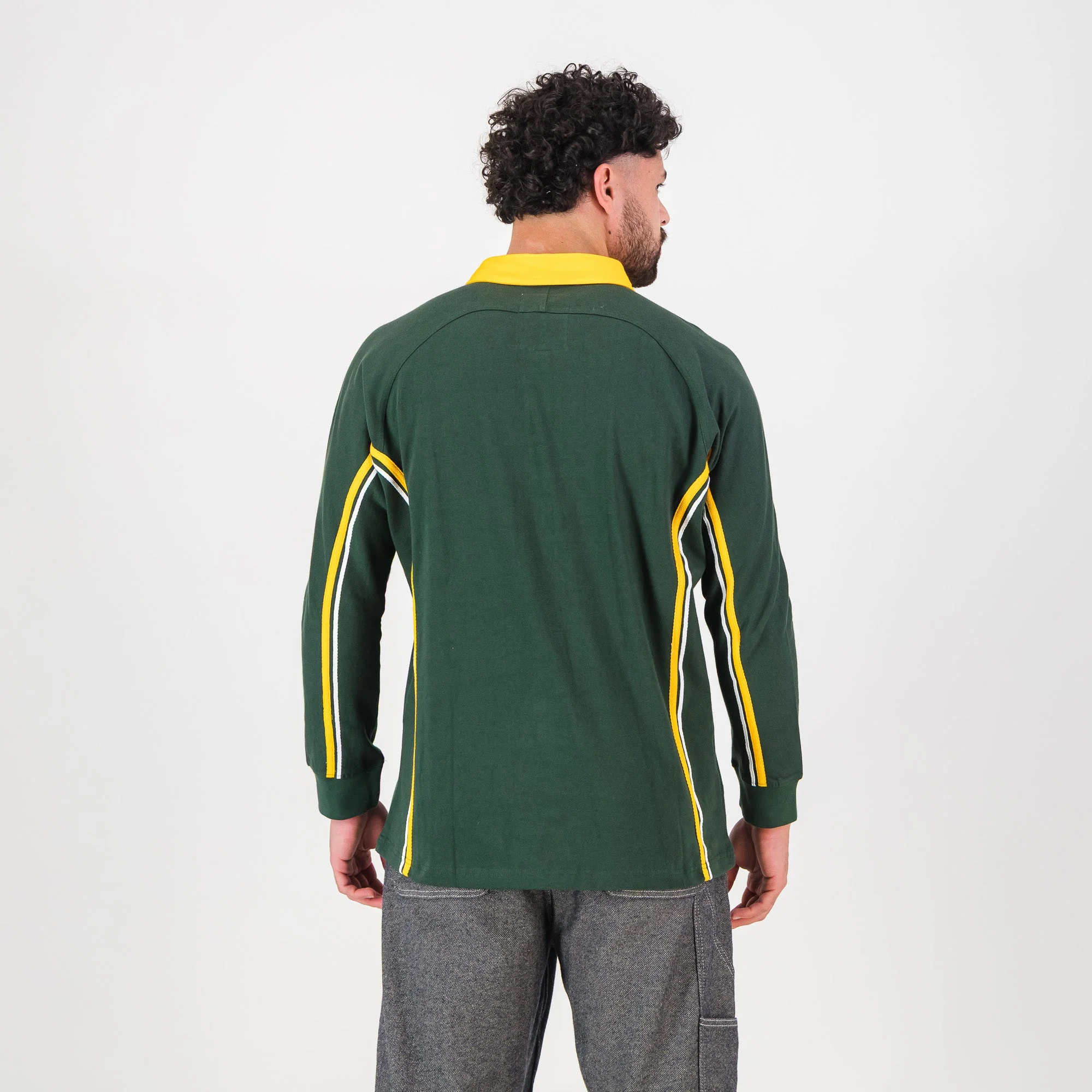 SA Supporters Styled LS Rugby Jersey -OS Green - Image 5