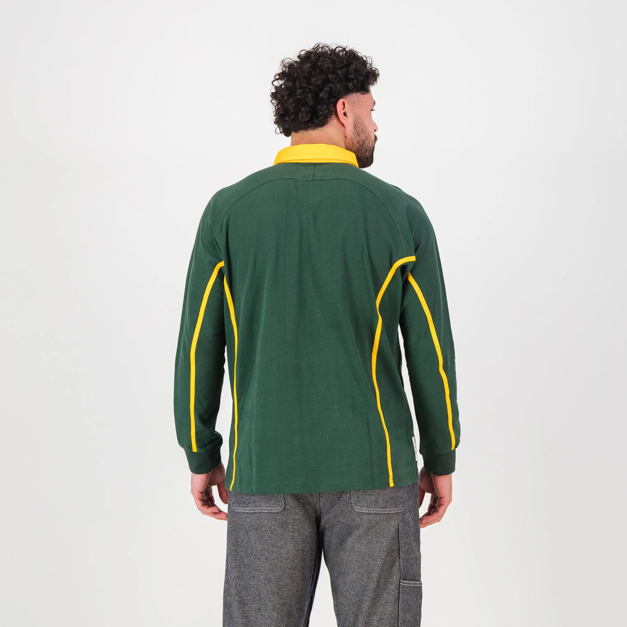 SA Supporters Twill Raglan LS Rugby Jersey-OS Green - Image 5