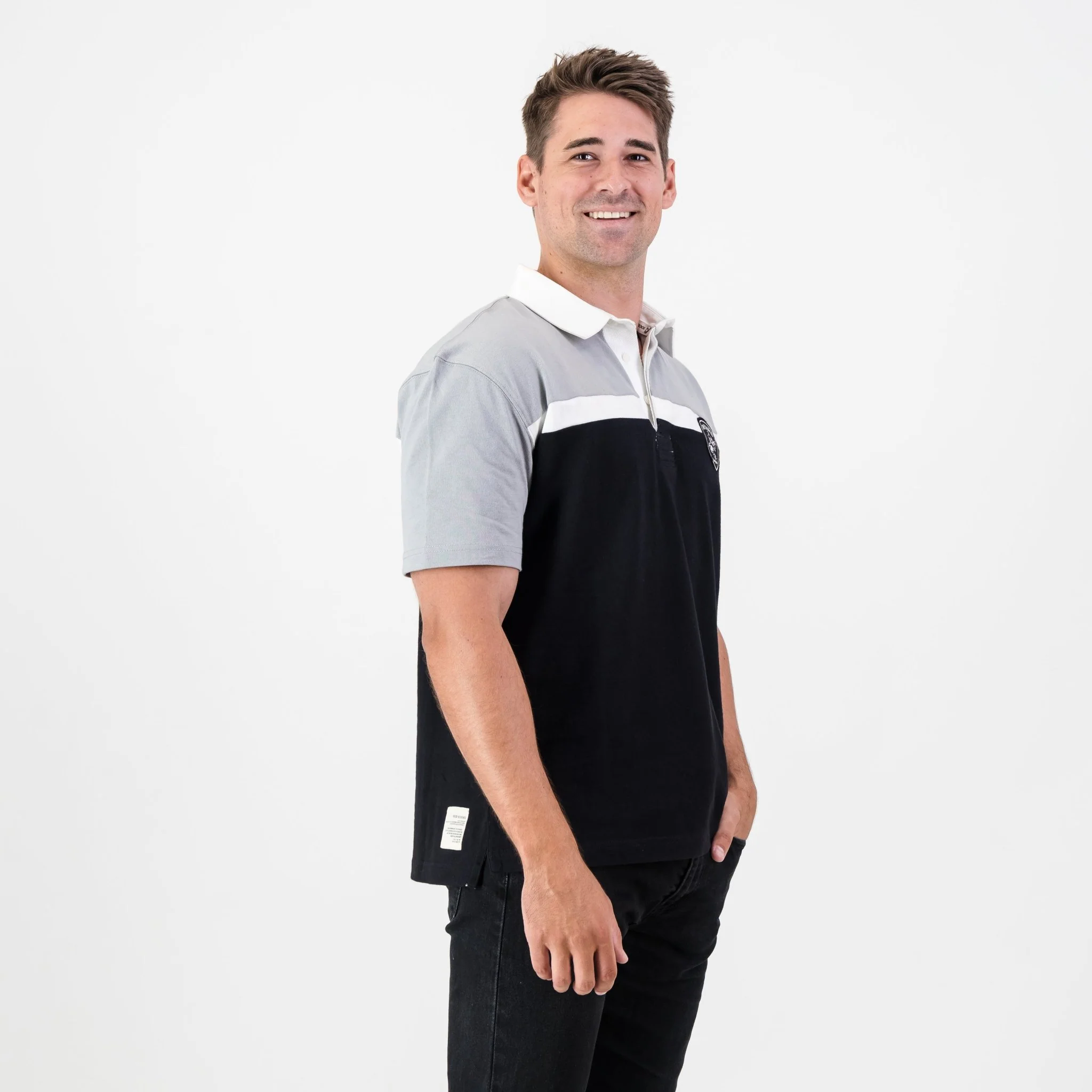 Provincial Sharks SS Rugby Jersey-Black - Image 3