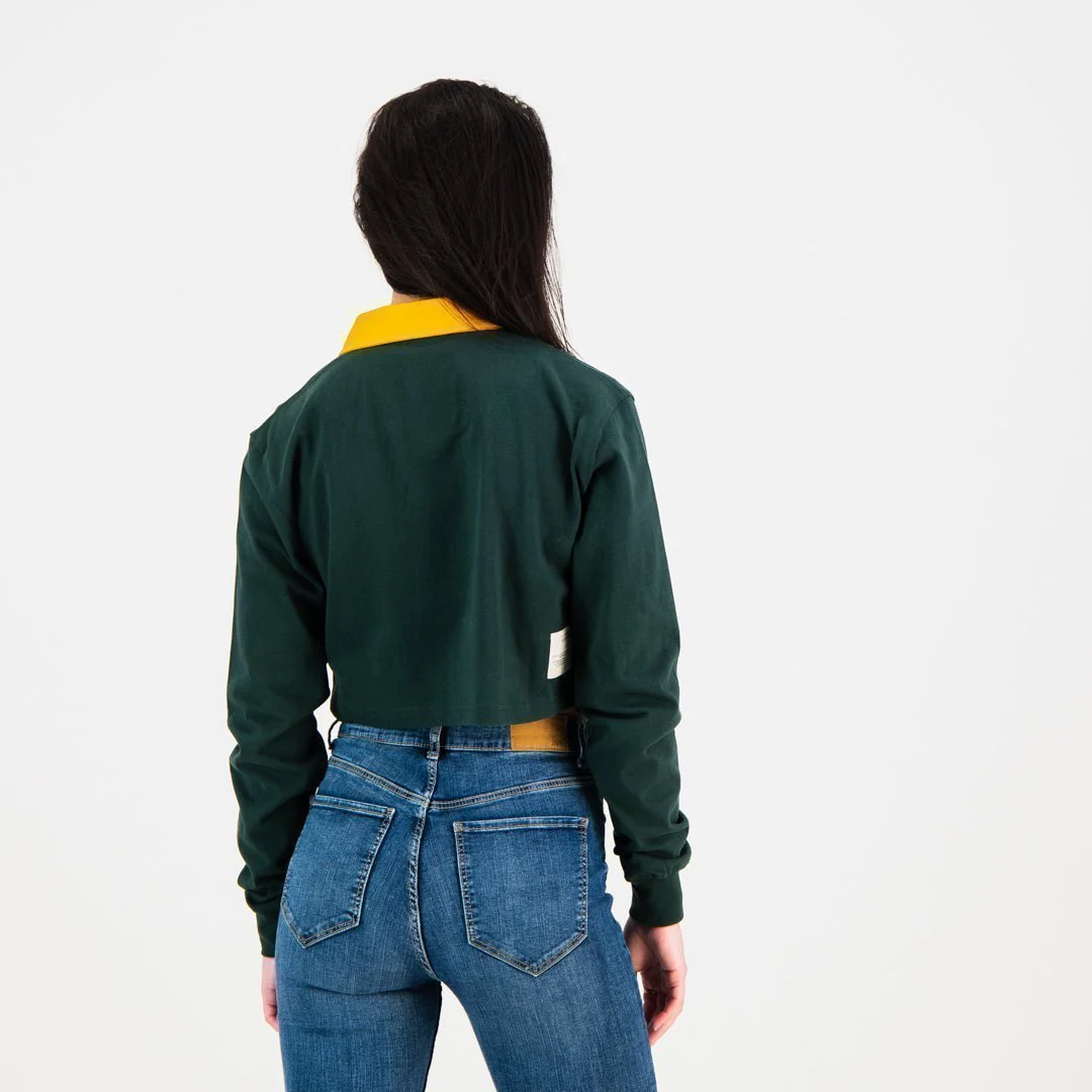 SA Supporters Classic Crop Rugby Jersey-OS Green - Image 3