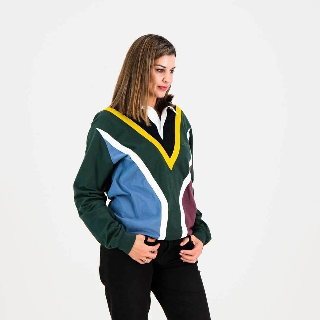 SA Supporters Flag LS Rugby Jersey-OS Green - Image 3