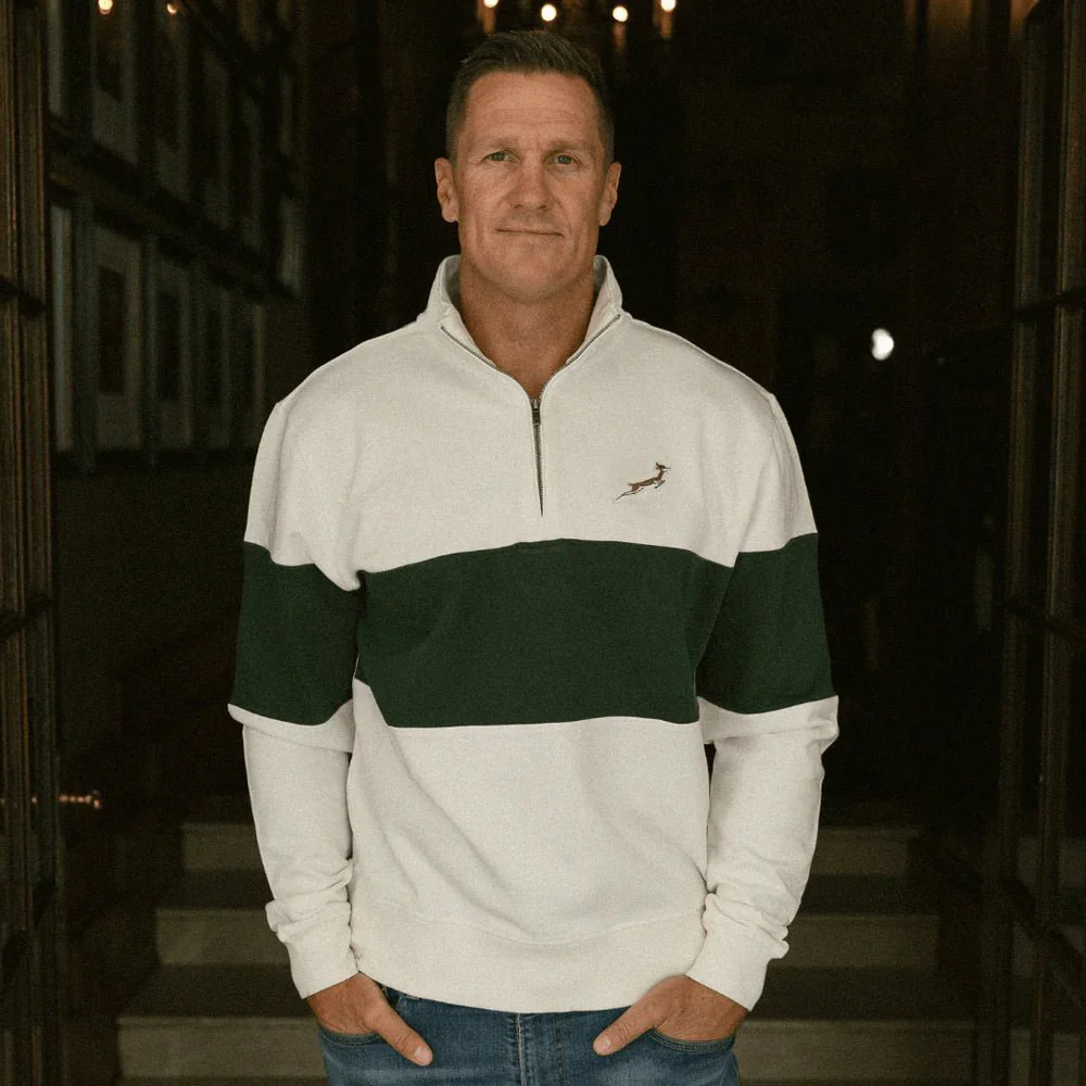 Springboks Classic Hoop Quarter Zip-Cloud Dancer - Image 4