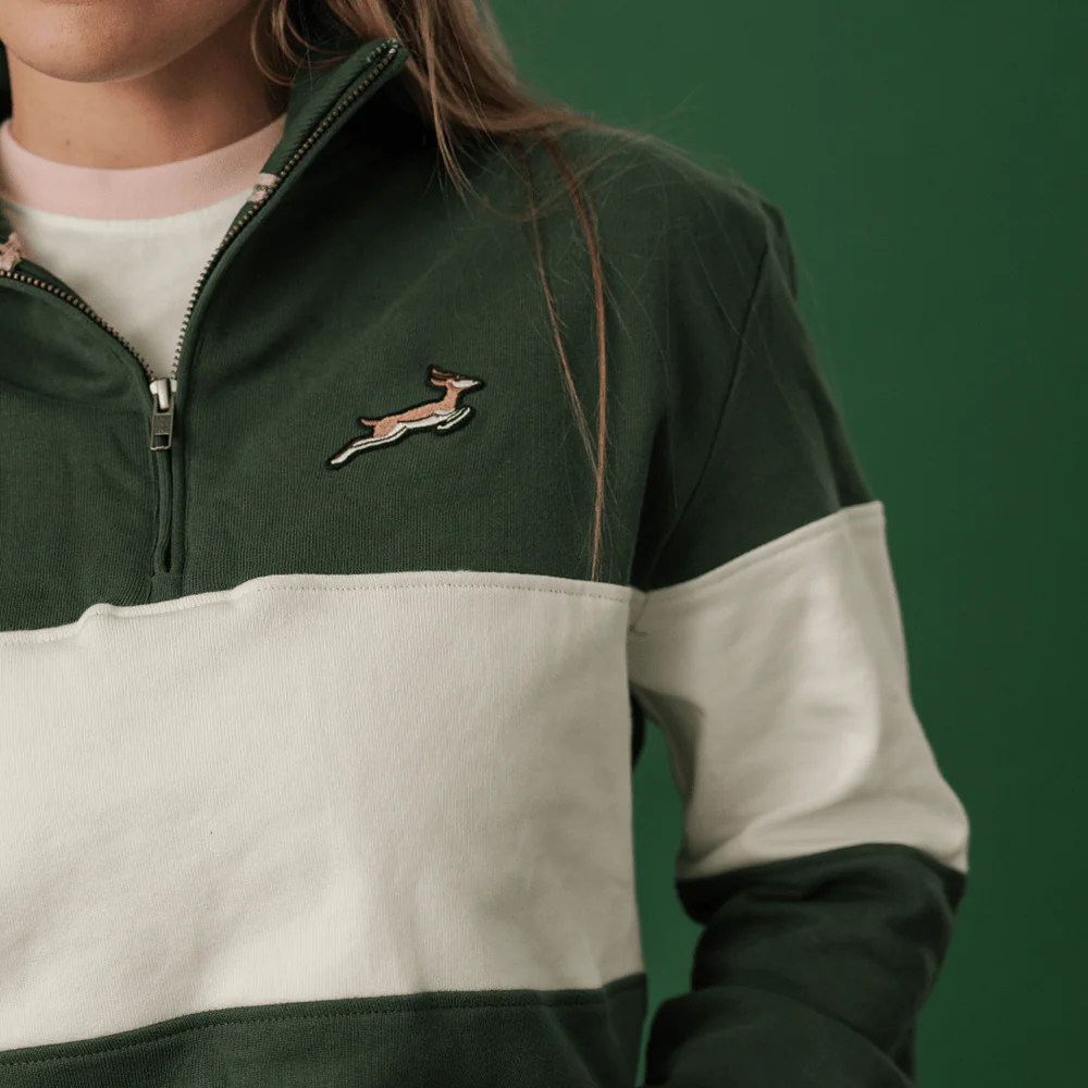 Springboks Classic Hoop Quarter Zip-OS Green - Image 10