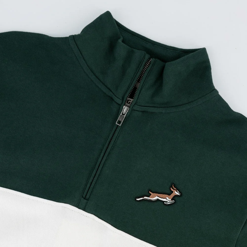 Springboks Classic Hoop Quarter Zip-OS Green - Image 6