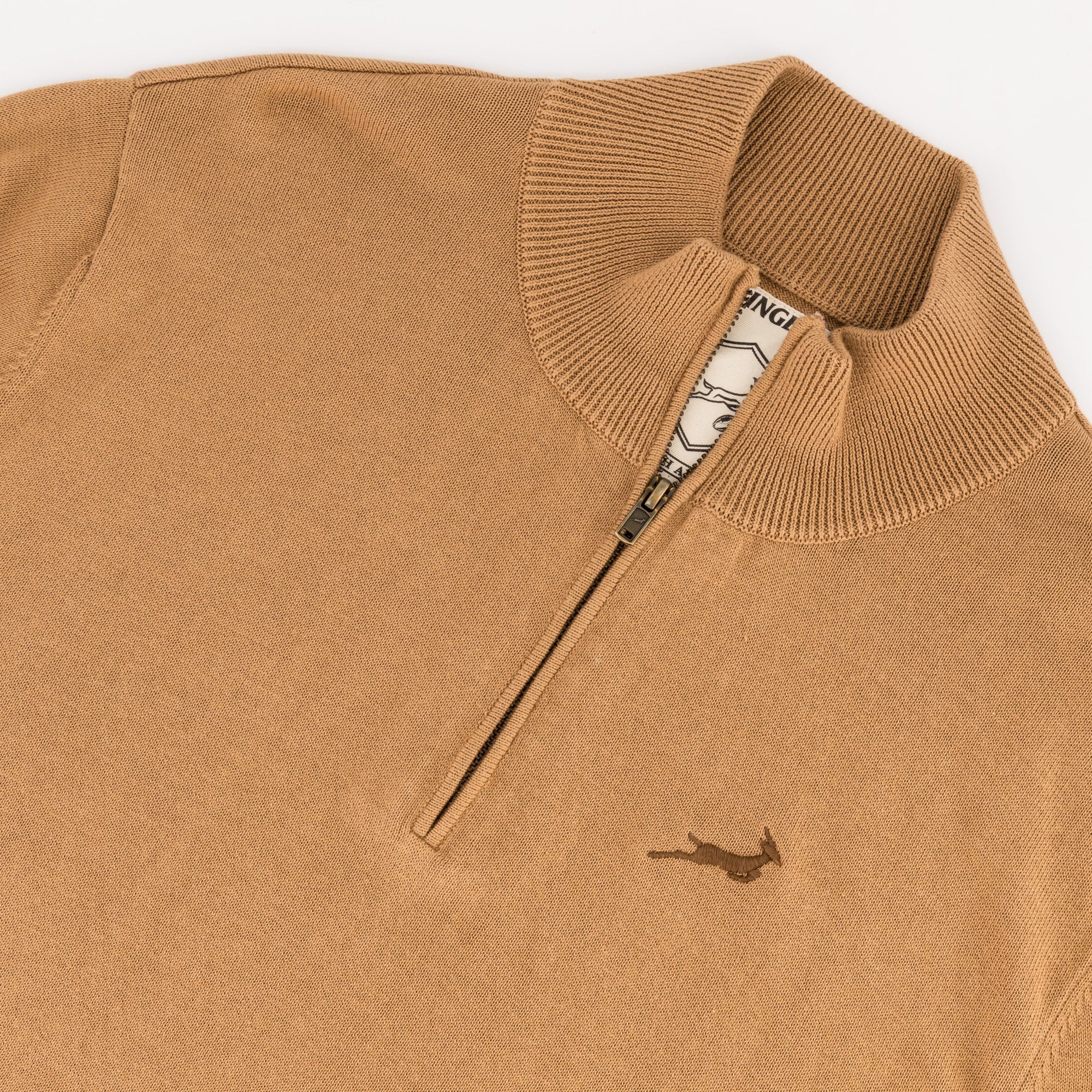 Springboks Quarter Zip Knit-Toffee - Image 6