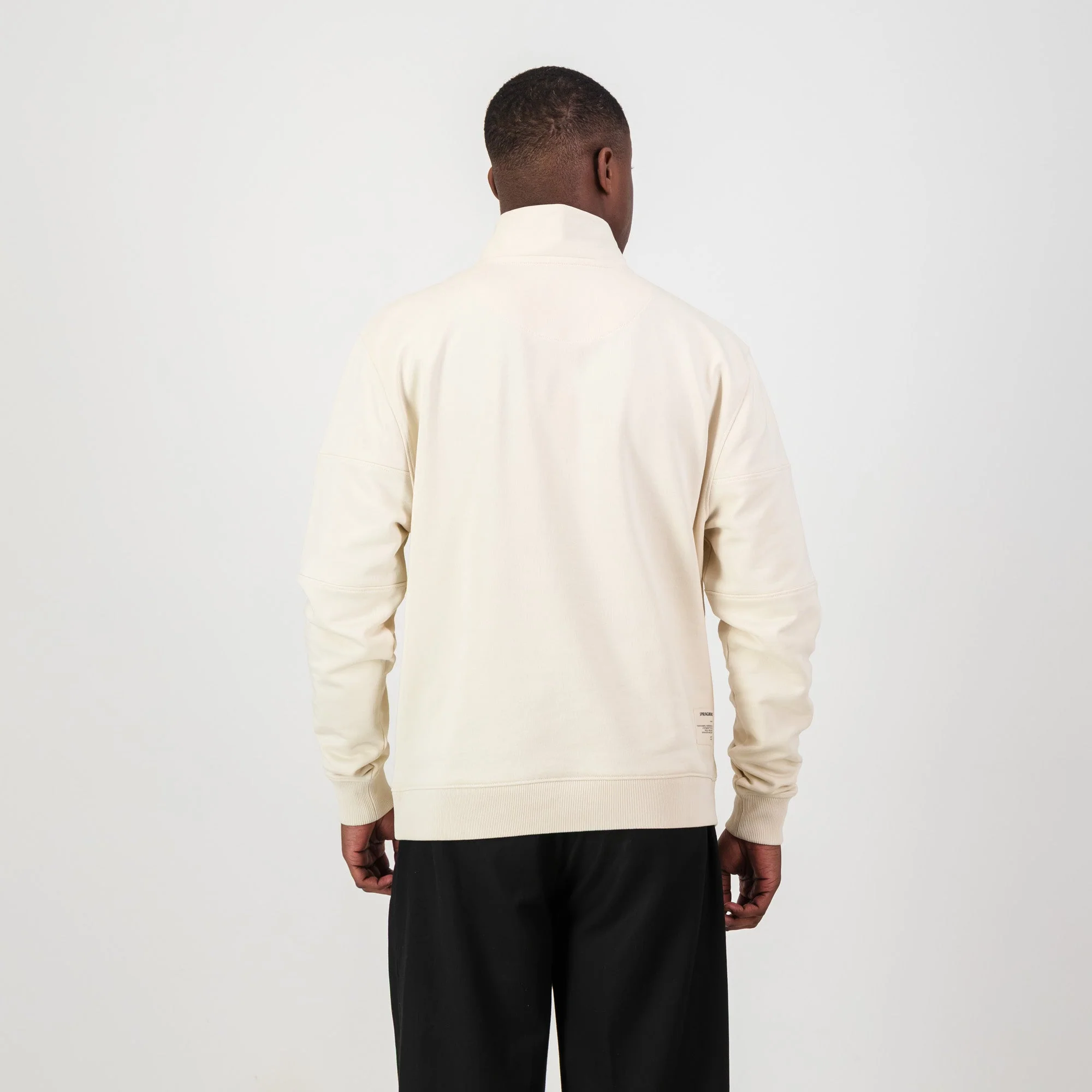 Springboks Word Quarter Zip Sweat-Ivory - Image 5