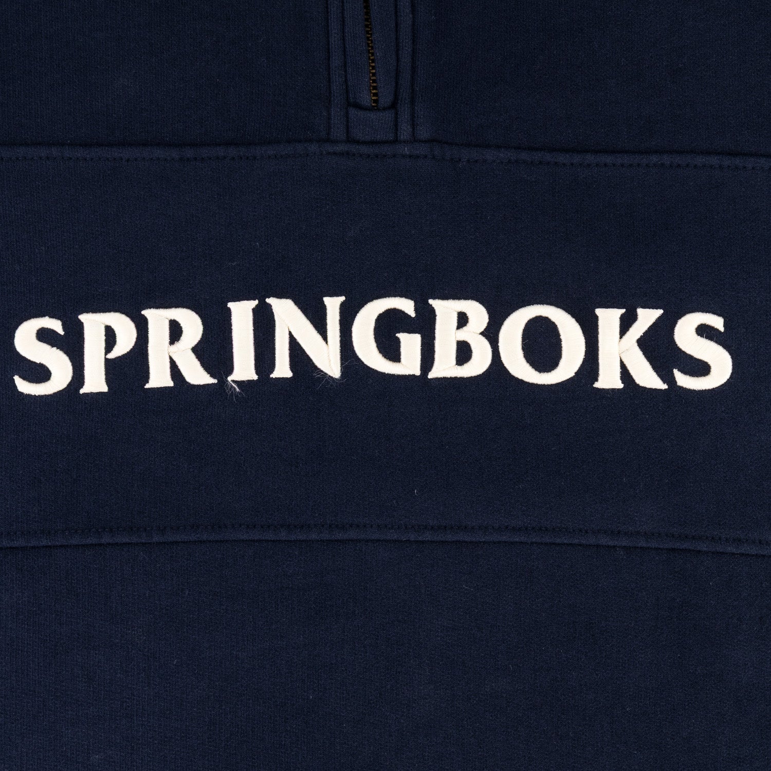 Springboks Wordmark Quarter-Zip Sweatshirt – Navy - Image 7
