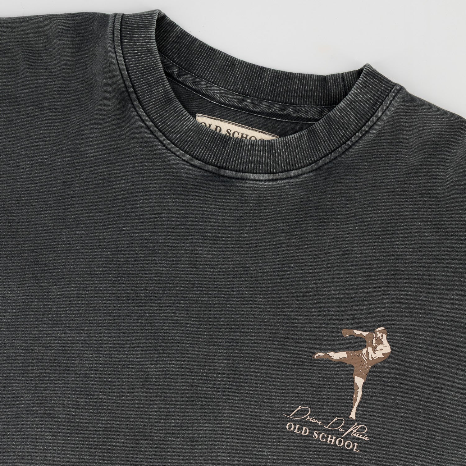 Stillknocks Acid Wash Boxy Crew Tee- Turb Grey - Image 5