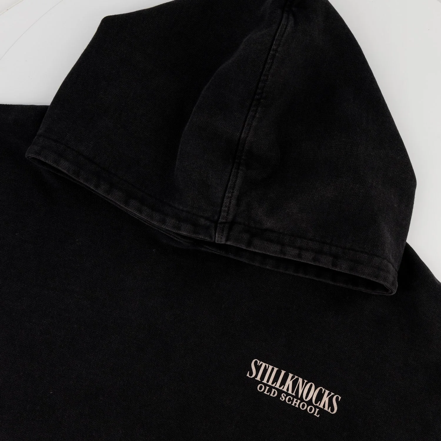 Stillknocks Acid Wash Hoodie Sweat- Black - Image 6