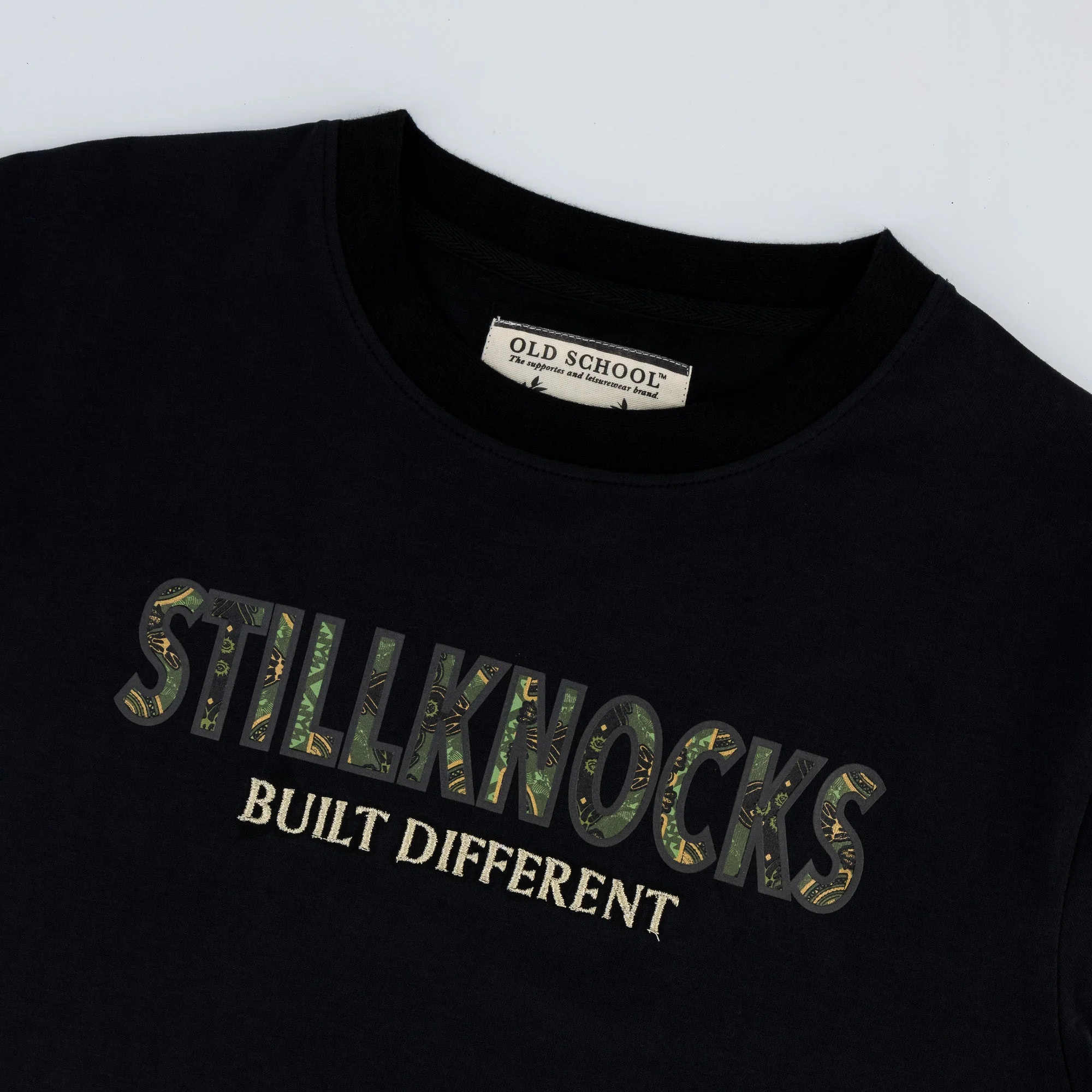 Stillknocks Built Diff Regular Crew Tee-Black - Image 5