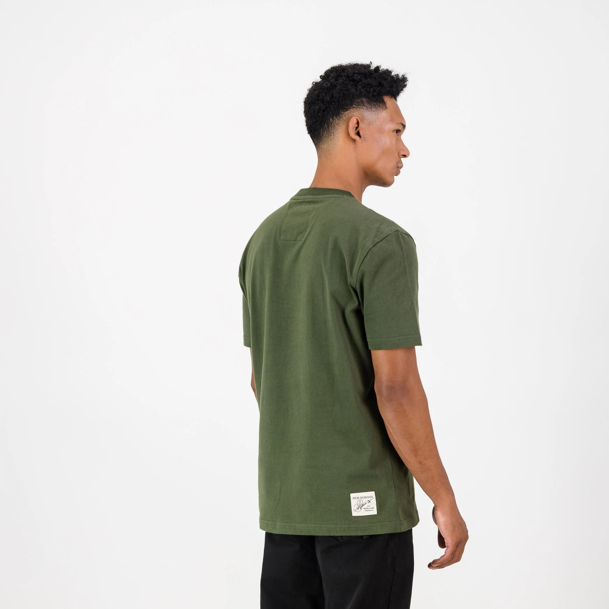 Stillknocks Built Diff Regular Crew Tee-Military Olive - Image 4