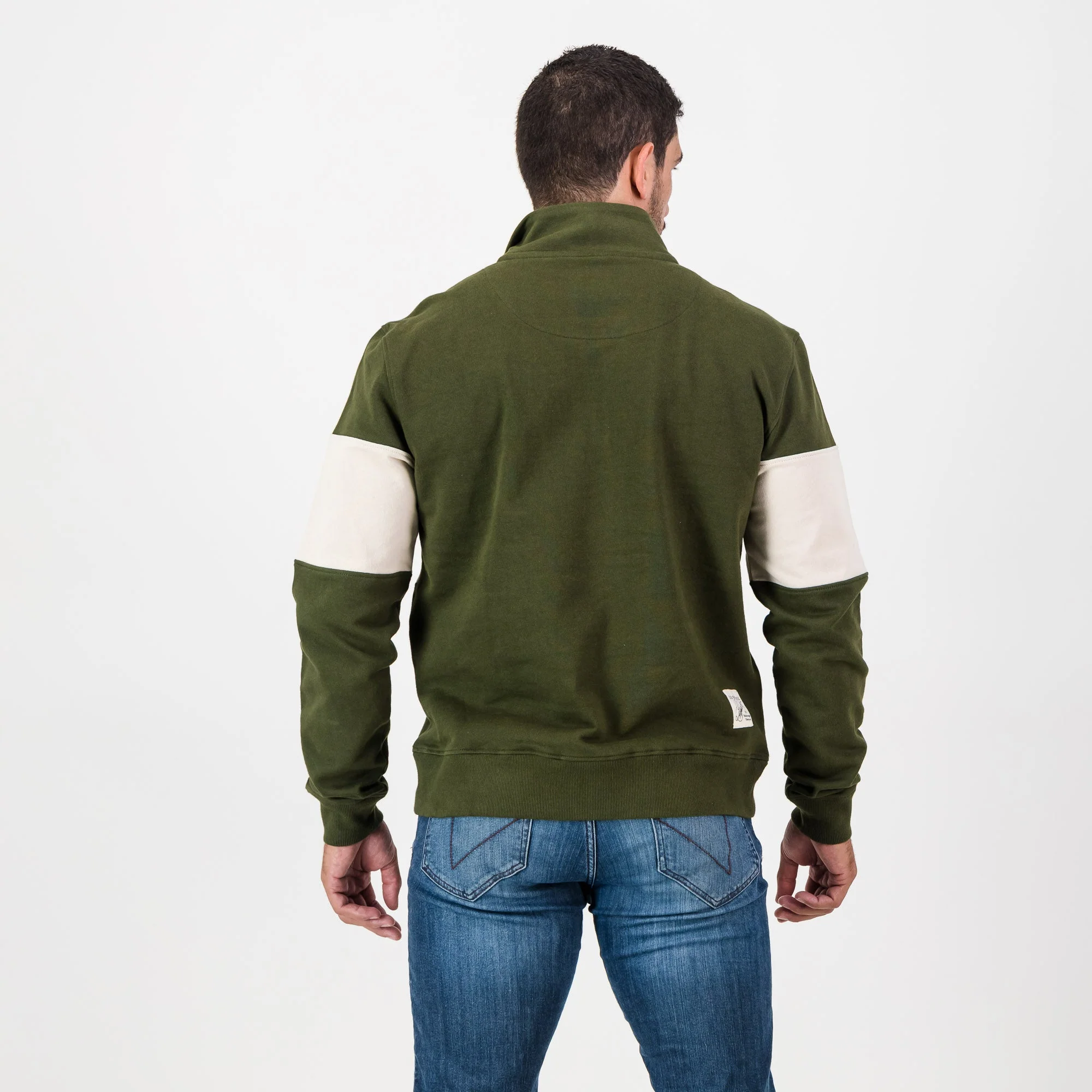 Stillknocks S Hoop Quarter Zip Sweat-Military Olive - Image 5